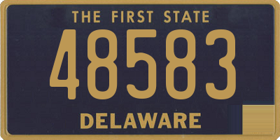 DE license plate 48583