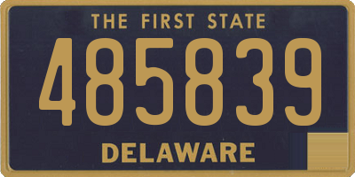 DE license plate 485839