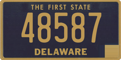 DE license plate 48587