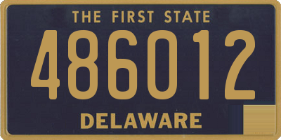 DE license plate 486012
