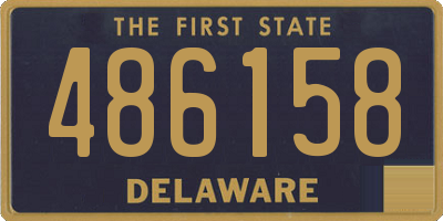 DE license plate 486158