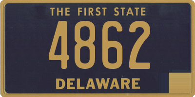 DE license plate 4862