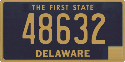 DE license plate 48632