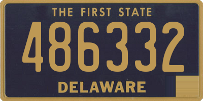 DE license plate 486332