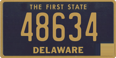 DE license plate 48634