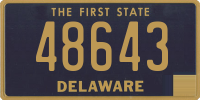 DE license plate 48643