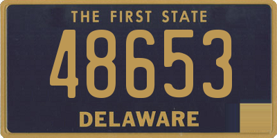 DE license plate 48653