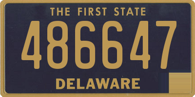 DE license plate 486647