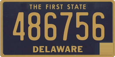DE license plate 486756