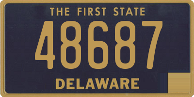 DE license plate 48687