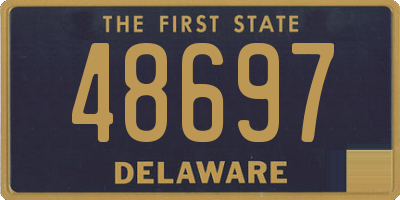 DE license plate 48697