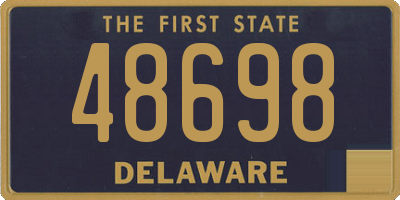 DE license plate 48698