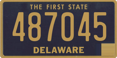 DE license plate 487045