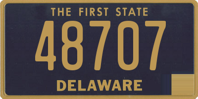 DE license plate 48707