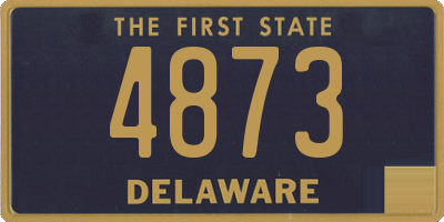 DE license plate 4873
