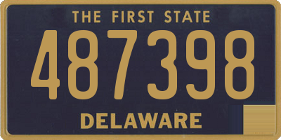 DE license plate 487398