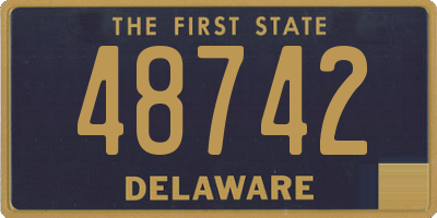 DE license plate 48742