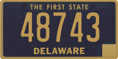 DE license plate 48743