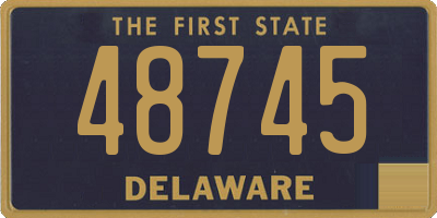 DE license plate 48745