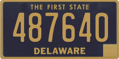 DE license plate 487640