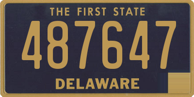 DE license plate 487647