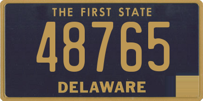 DE license plate 48765