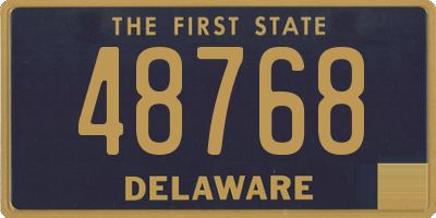 DE license plate 48768