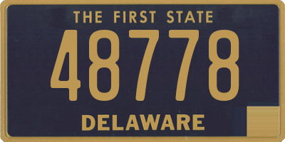 DE license plate 48778