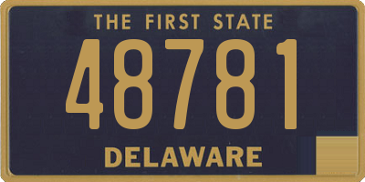 DE license plate 48781