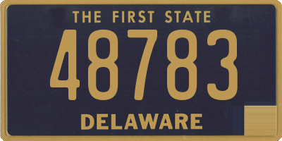 DE license plate 48783