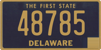 DE license plate 48785