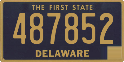 DE license plate 487852