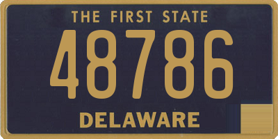 DE license plate 48786