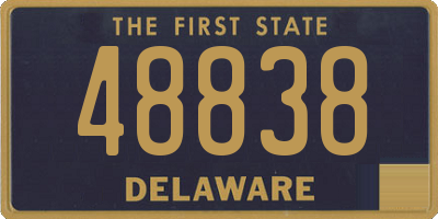 DE license plate 48838