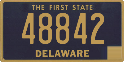 DE license plate 48842