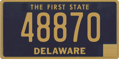 DE license plate 48870