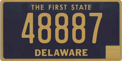 DE license plate 48887