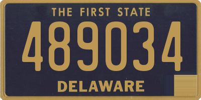 DE license plate 489034