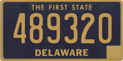 DE license plate 489320