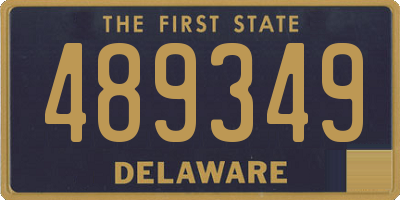 DE license plate 489349