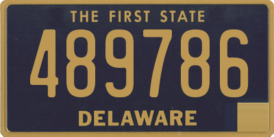DE license plate 489786
