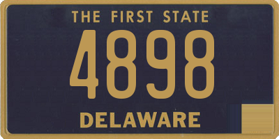 DE license plate 4898