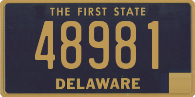 DE license plate 48981