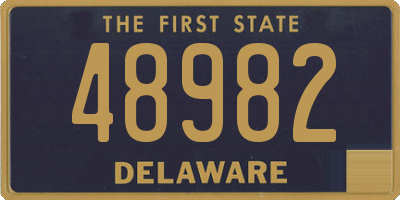 DE license plate 48982