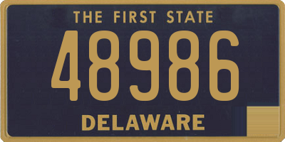 DE license plate 48986