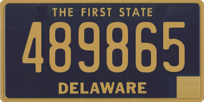 DE license plate 489865