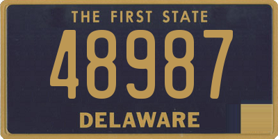 DE license plate 48987