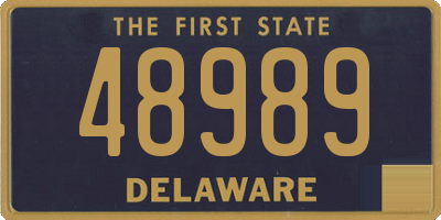 DE license plate 48989