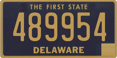 DE license plate 489954