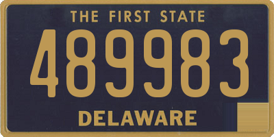 DE license plate 489983